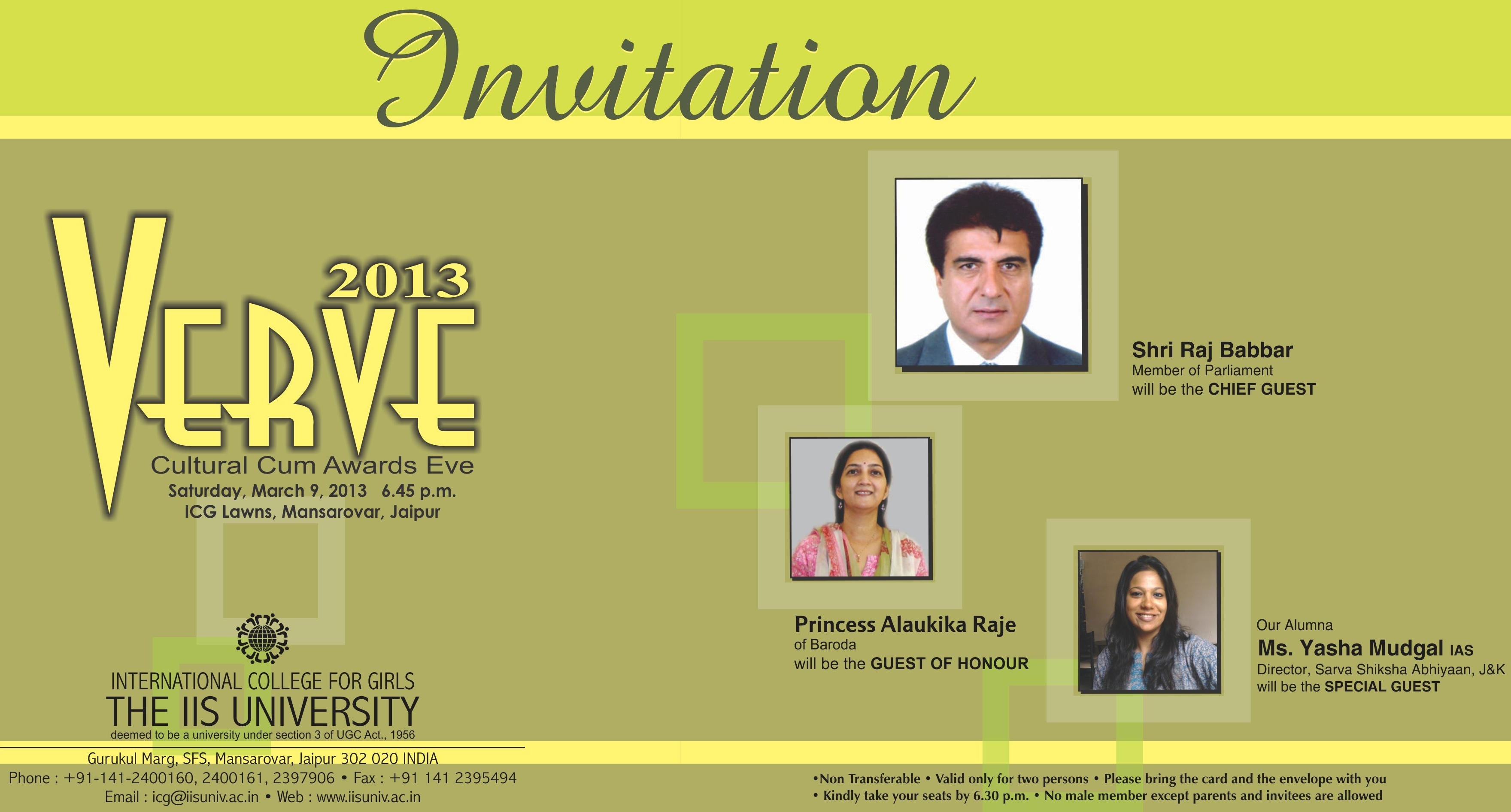 invitation verve 2013